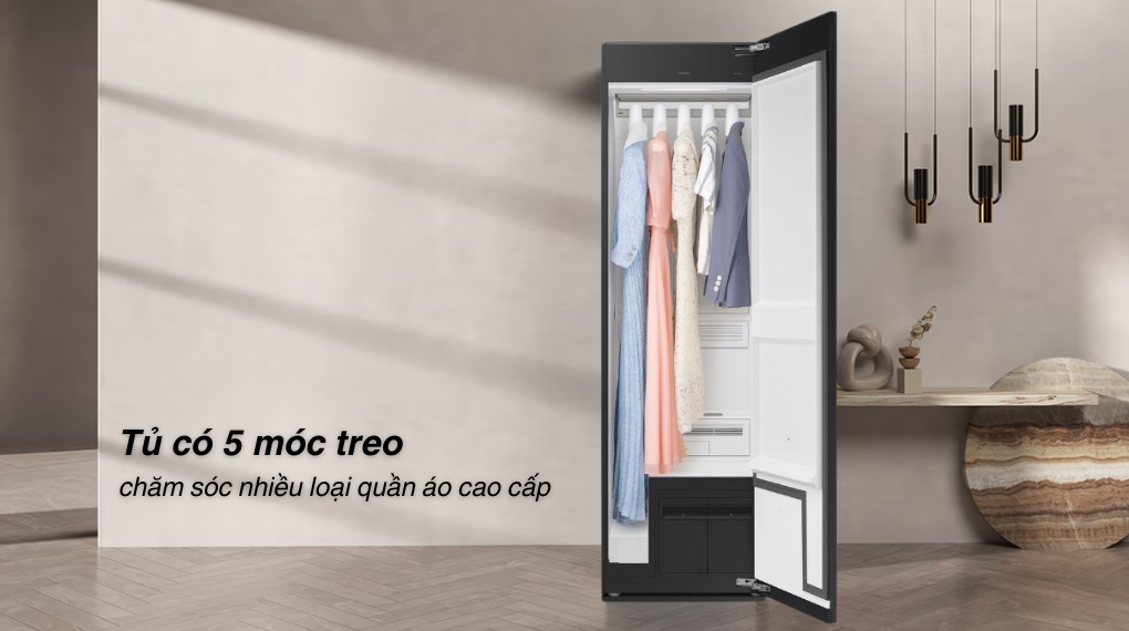 Tủ chăm sóc quần áo thông minh Samsung Bespoke AirDresser 5 móc DF24CB9900CRSV - Khối lượng giặt và chương trình