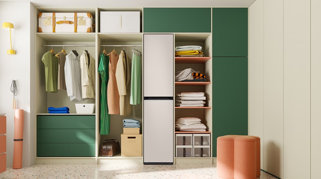 Tủ chăm sóc quần áo thông minh Samsung Bespoke AirDresser 3 móc DF18CB8600ERSV - Thiết kế Tủ chăm sóc quần áo thông minh Samsung Bespoke AirDresser 3 móc DF18CB8600ERSV - Thiết kế