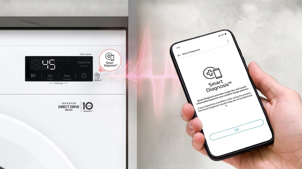 Máy giặt LG Inverter 9 kg FB1209S5W - Tiện ích