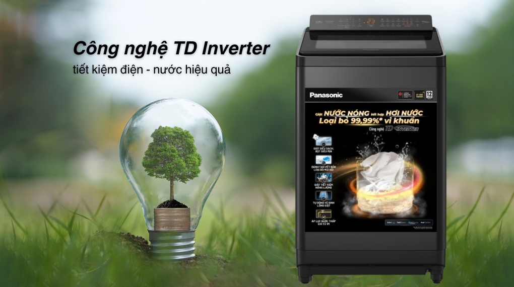 Máy giặt Panasonic Inverter 11.5 Kg NA-FD115V3BV - Công nghệ tiết kiệm điện