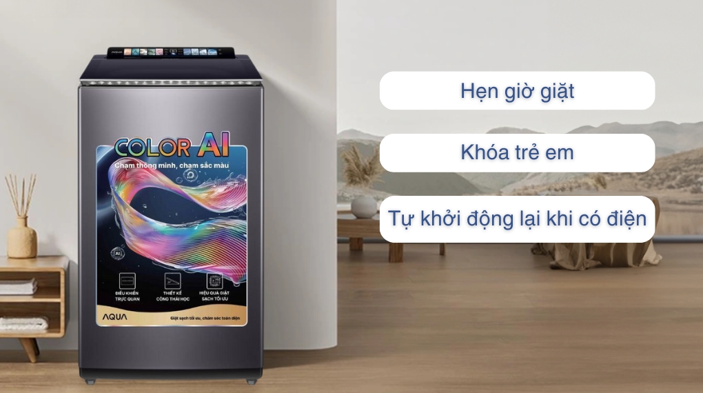 Máy giặt Aqua Inverter 11 kg AWM11-BSR1K(BU) - Tiện ích