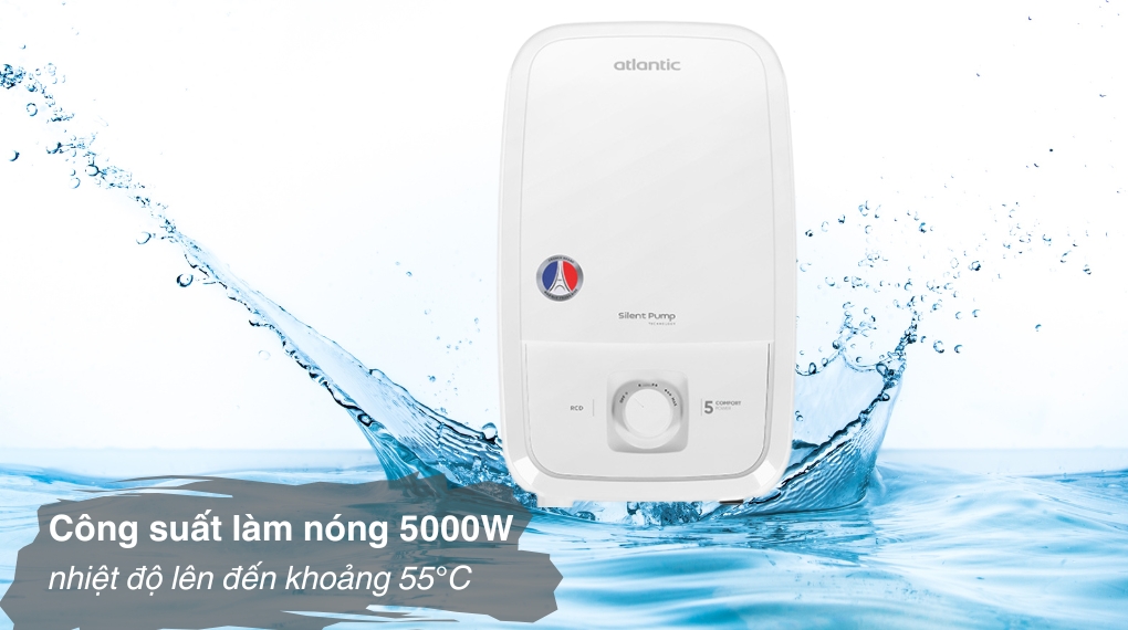 Máy nước nóng trực tiếp Atlantic 5000W Tempo Lite 5000 PU - 811025 - Đặc điểm làm nóng