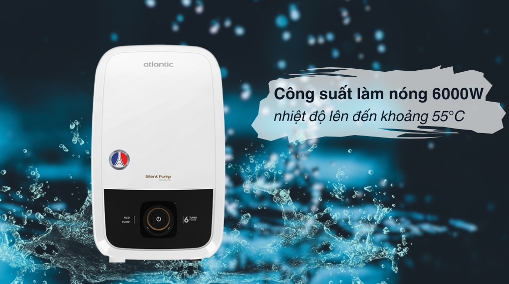 Máy nước nóng trực tiếp Atlantic 5000W Tempo Turbo 6000 PU RS - 811029 - Đặc điểm làm nóng