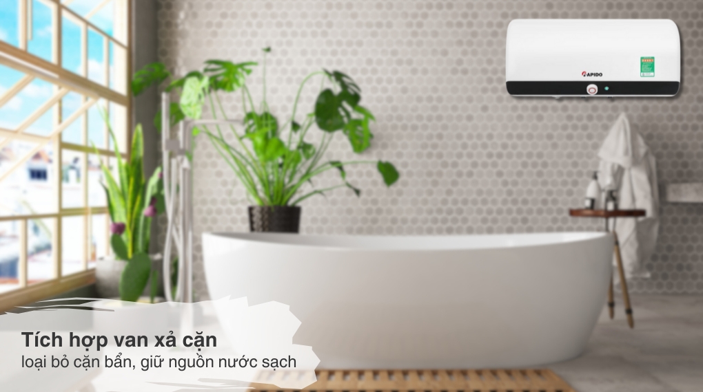 Máy nước nóng gián tiếp Rapido 20 lít 2500W HE 20L - Tiện ích
