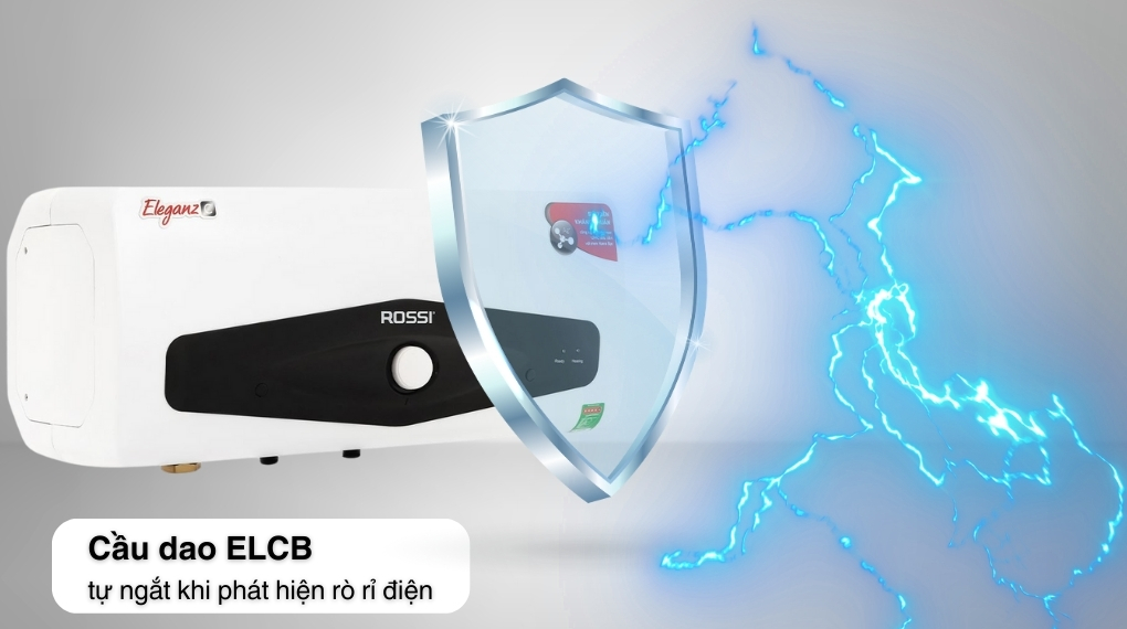 Máy nước nóng gián tiếp Rossi Eleganz-C 20 lít 2500W REC20SL - Các chế độ an toàn