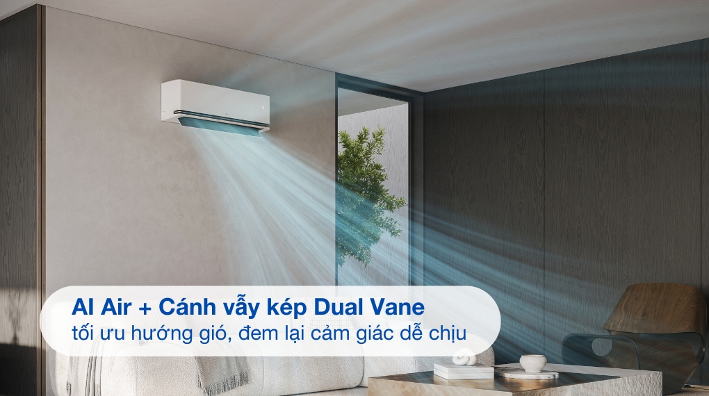 Máy lạnh LG Inverter 2 HP IDC18M1 - AI Air kết hợp cánh vẫy Dual Vane