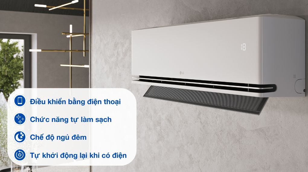 Máy lạnh LG Inverter 2 HP IDC18M1 - Tiện ích