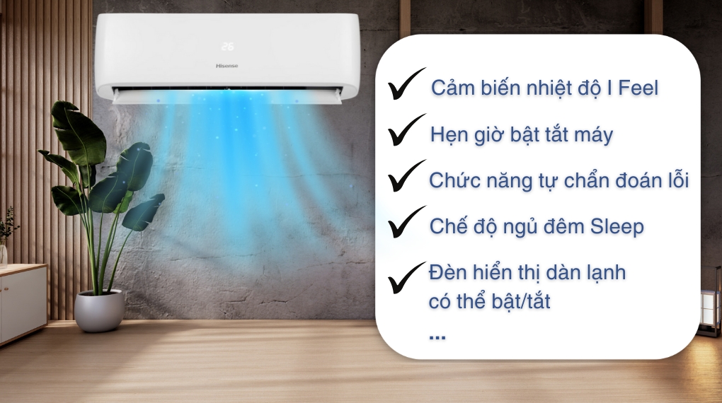 Máy lạnh Hisense Inverter 2 HP AS-18TR4RMSCA01 - Tiện ích