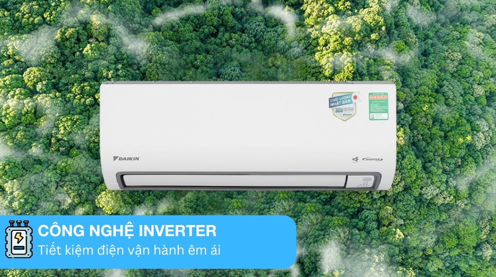 Máy lạnh Daikin Inverter 2.5 HP FTKB60ZVMV - Công nghệ tiết kiệm điện Máy lạnh Daikin Inverter 2.5 HP FTKB60ZVMV - Công nghệ tiết kiệm điện