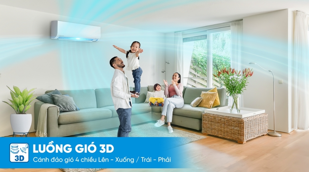 Máy lạnh Daikin Inverter 1.5 HP FTKY35ZVMV - Cơ chế thổi gió