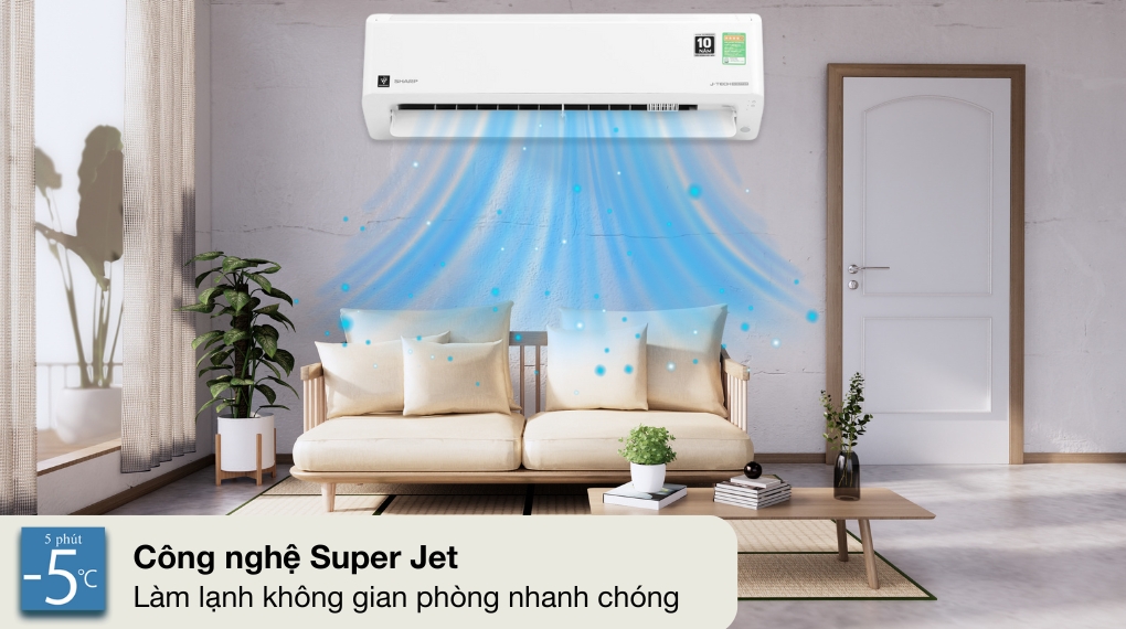 Máy lạnh Sharp Inverter 1.5 HP AH-XP13CMW - Công nghệ làm lạnh