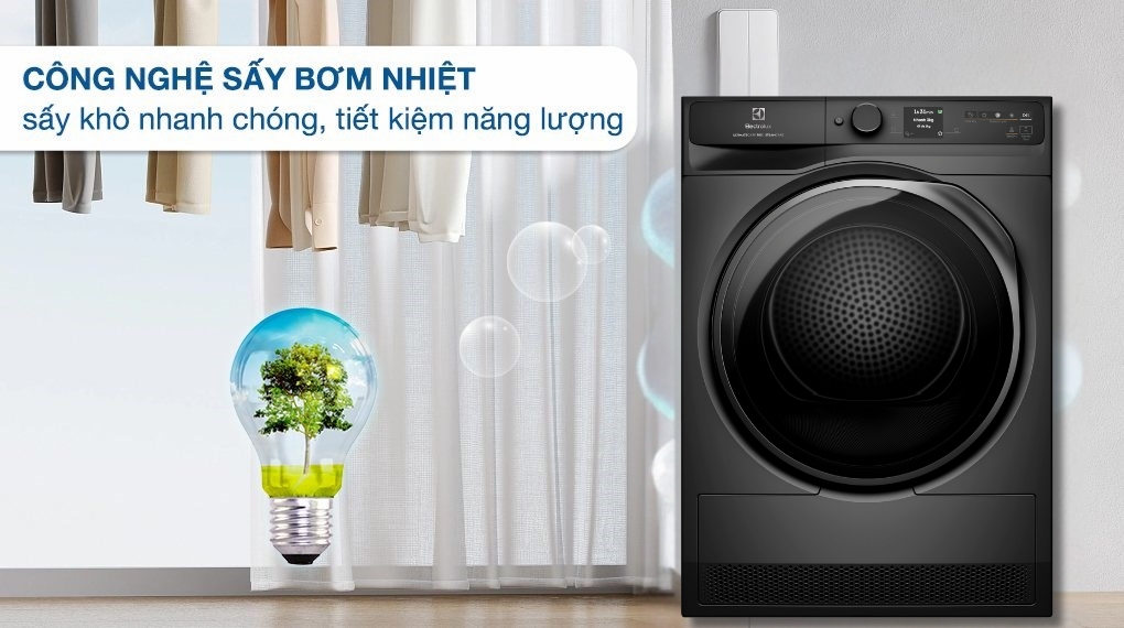 Máy sấy bơm nhiệt Electrolux UltimateCare 9 kg EDH902R9SC - Đặc điểm và cơ chế sấy