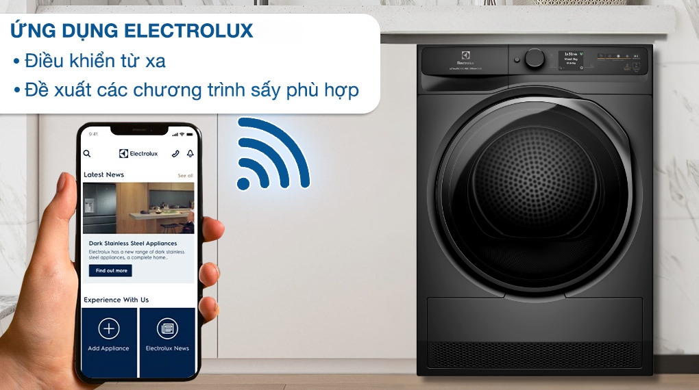 Máy sấy bơm nhiệt Electrolux UltimateCare 9 kg EDH902R9SC - Tiện ích
