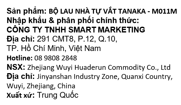 Bộ lau nhà Tanaka M011M Màu Hồng