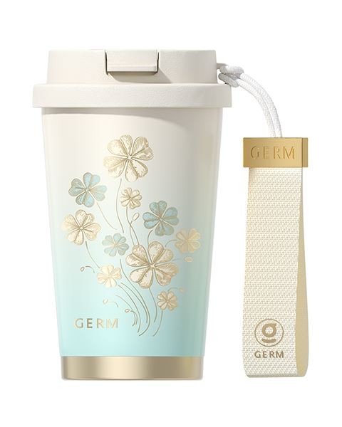 Ly giữ nhiệt inox 390 ml Cỏ Bốn Lá GERM GE-24SS-DB96 Màu Xanh lá
