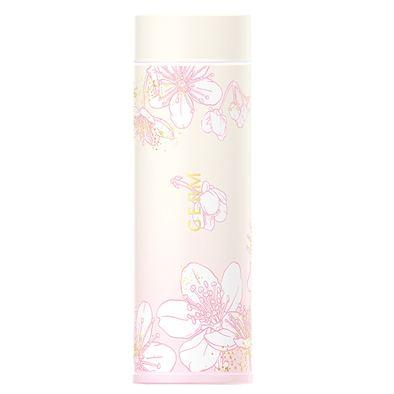 Bình giữ nhiệt inox 300 ml Hoa Anh Đào GERM GE-24SS-DB82 Màu Trắng - Hồng