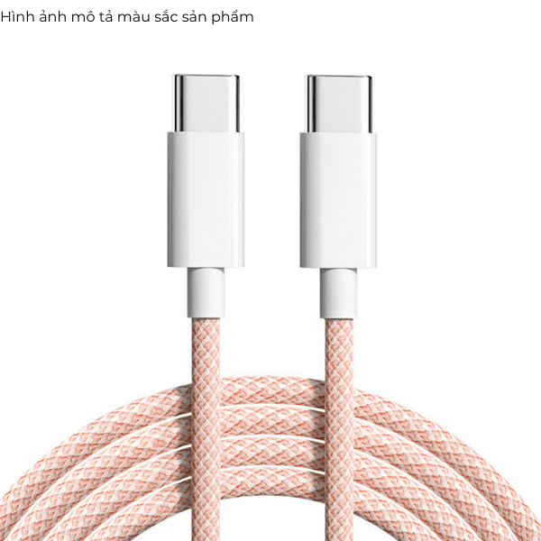 Cáp sạc Type C - Type C 1m NC-001 Màu Hồng