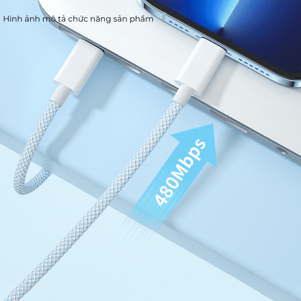 Cáp sạc Type C - Type C 1m NC-001 Màu Hồng