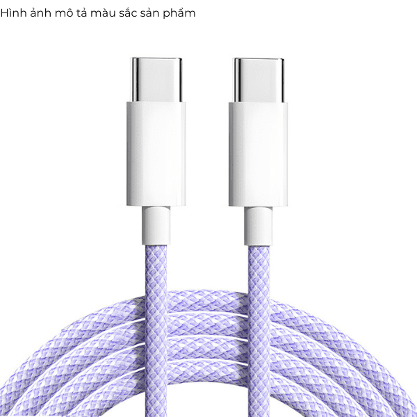 Cáp sạc Type C - Type C 1m NC-001 Màu Hồng