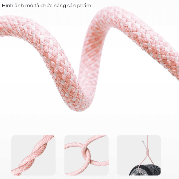 Cáp sạc Type C - Type C 1m NC-001 Màu Hồng