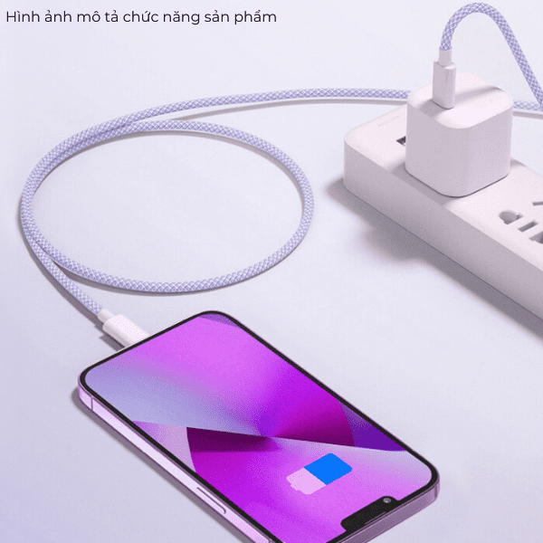 Cáp sạc Type C - Type C 1m NC-001 Màu Xanh lá