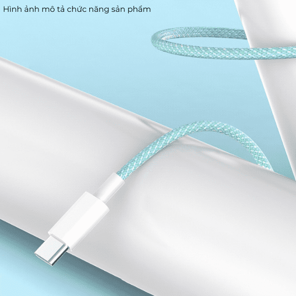 Cáp sạc Type C - Type C 1m NC-001 Màu Xanh lá