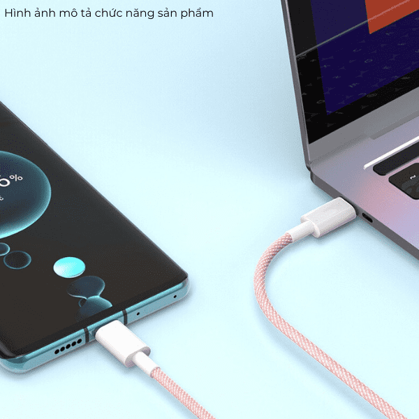 Cáp sạc Type C - Type C 1m NC-001 Màu Tím