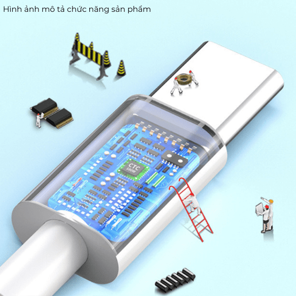 Cáp sạc Type C - Type C 1m NC-001 Màu Hồng