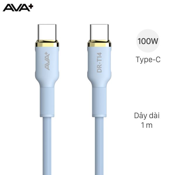 Cáp sạc nhanh Type-C - Type-C 100W 1m AVA+ DR-T14
