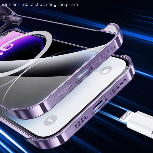 Ốp lưng MagSafe iPhone 14 Pro Max nhựa cứng MG-001 Màu Trắng