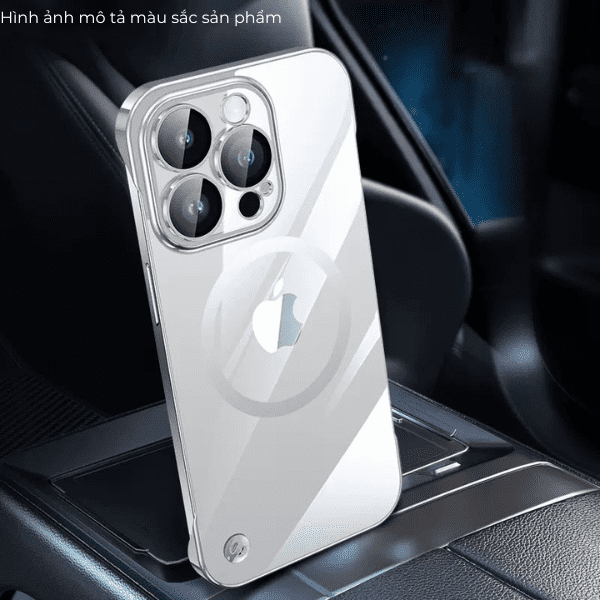 Ốp lưng MagSafe iPhone 15 Pro Max nhựa cứng MG-001 Màu Trắng