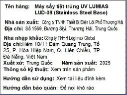 Máy sấy tiệt trùng UV LUMIAS LUD-08 đế inox Màu Màu be