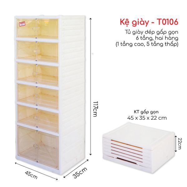 Kệ giày dép 6 tầng Tanaka T0106