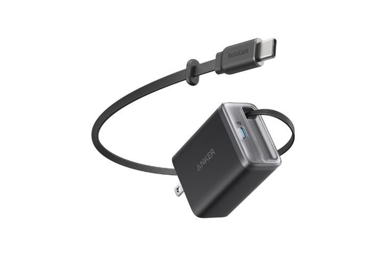 Sạc nhanh Type-C QC PD 35W Anker Nano A2658 kèm cáp dây rút Type C Màu Đen