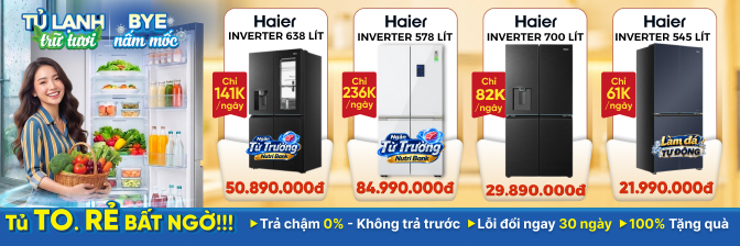 banner slide haier trang cate