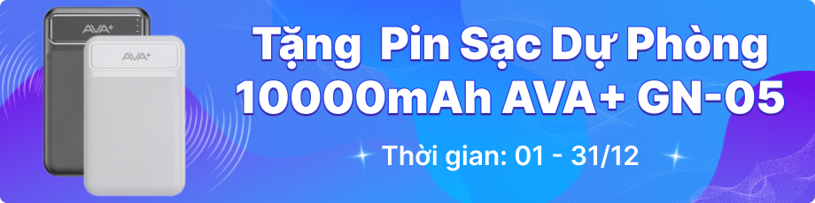 Pin sạc dự phòng Polymer 10000mAh 10.5W AVA+ GN-05
