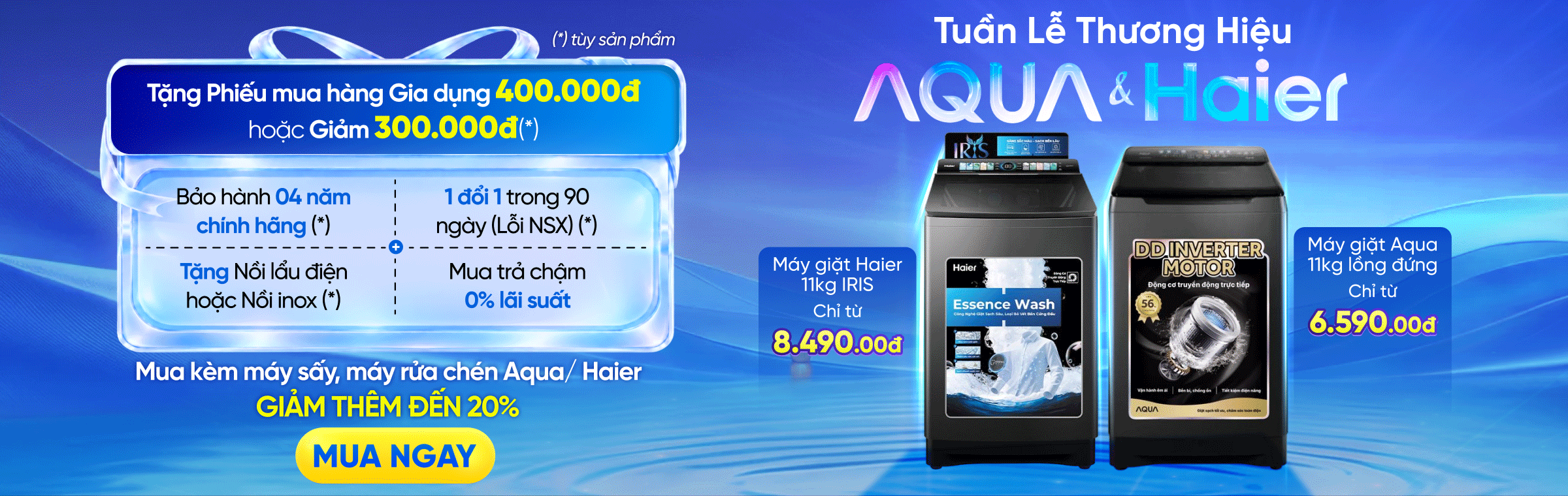 Tuần lễ thương hiệu AQUA & Haier