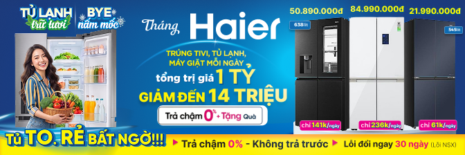 banner slide haier trang cate