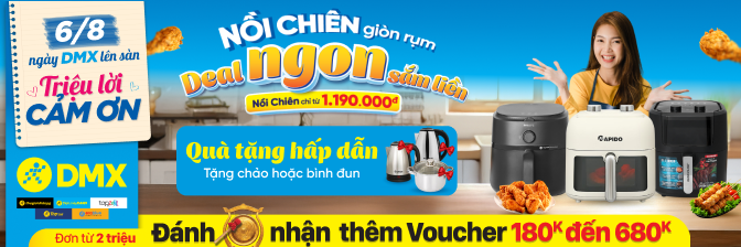 Nồi Chiên giòn rụm, deal ngon sắm liền