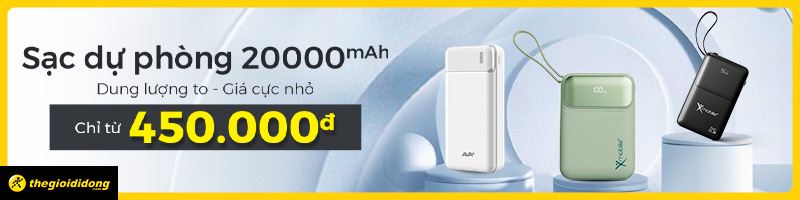 Pin Sạc Dự Phòng 20.000 Mah Trở Lên Chính Hãng, Giá Rẻ, Đa Dạng Mẫu Mã  - 10/2024