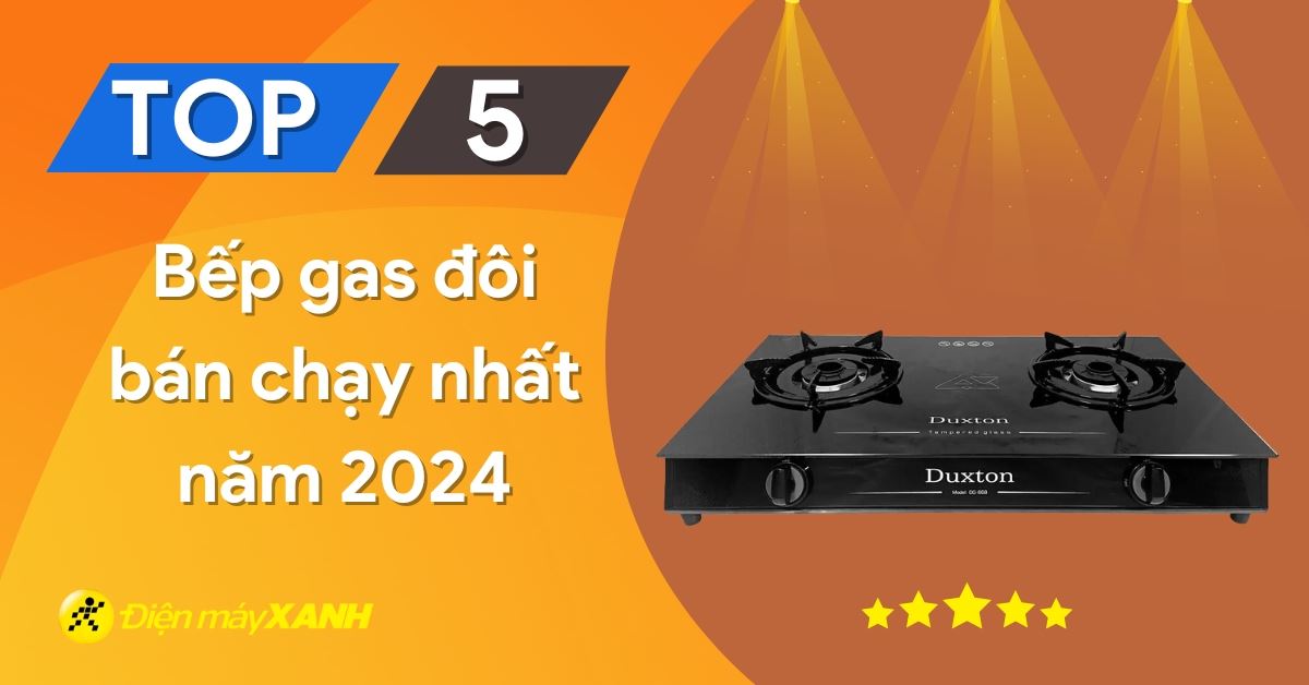 Top 5 bếp gas đôi bán chạy nhất năm 2024 tại Điện máy XANH
