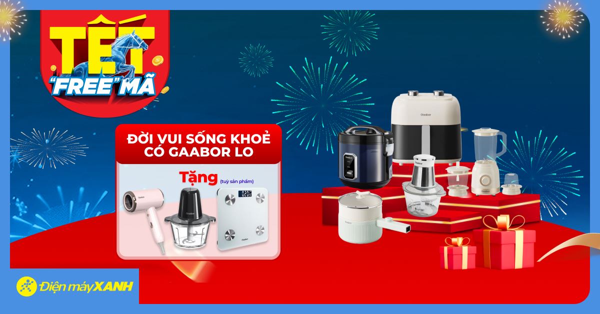 Chương trình Mua 1 tặng 1 nhân đôi tiện ích cùng Gaabor ưu đãi cực sốc tại Điện máy XANH