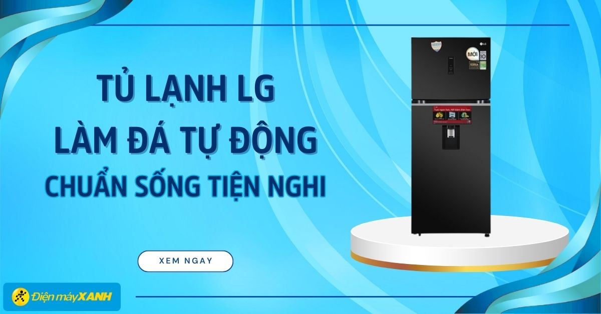 Cách sử dụng chức năng làm đá tự động trên tủ lạnh LG