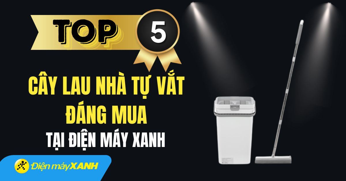 Top 5 cây lau nhà tự vắt tốt đang kinh doanh tại Điện máy XANH