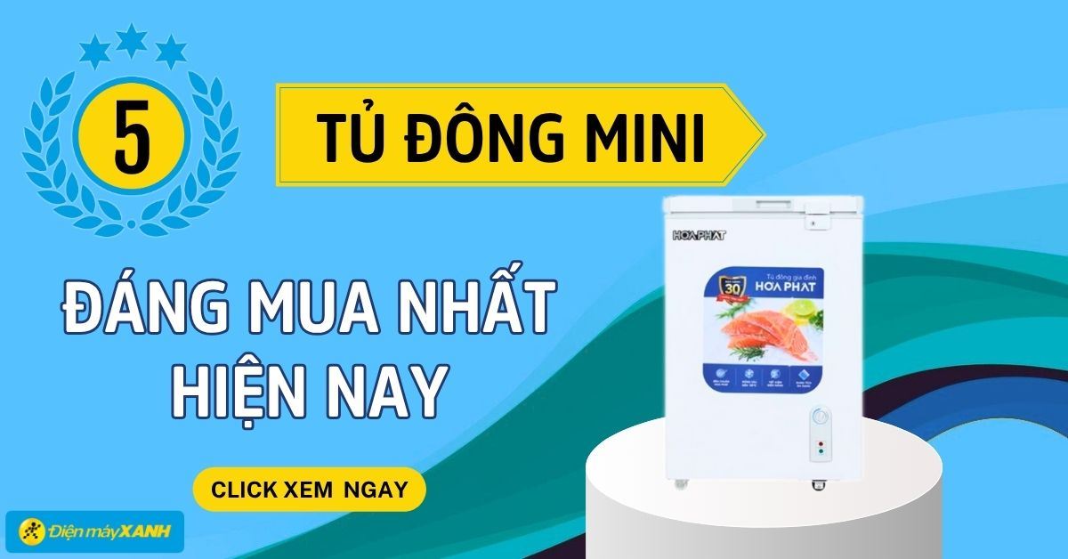 Top 5 tủ đông mini giá rẻ đáng mua nhất hiện nay tại Điện máy XANH
