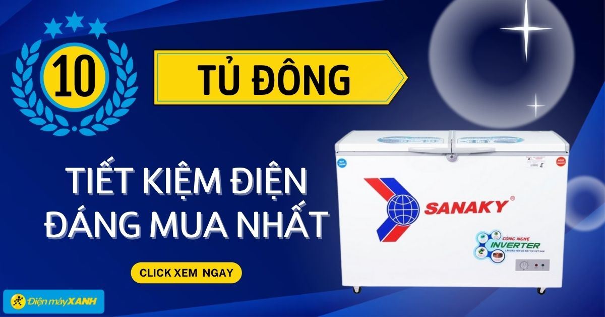 Top 10 tủ đông tiết kiệm điện đáng mua hiện nay tại Điện máy XANH