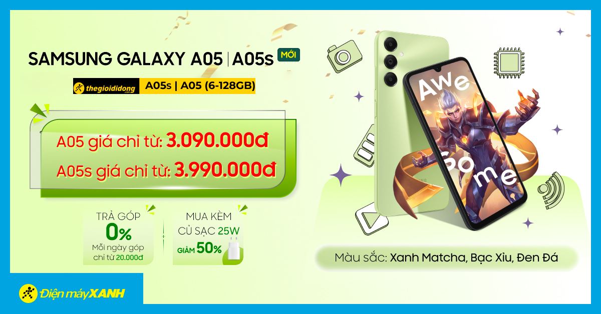Sức hút cực lớn từ Galaxy A05 | A05s tại TGDĐ: 16.000 máy bán ra, giá chỉ từ 3.090.000đ