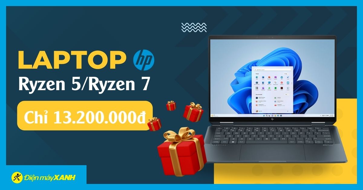 Laptop HP Ryzen 5/Ryzen 7: Cơ hội sở hữu với giá chỉ từ 13.2 triệu, trả chậm 0% lãi suất