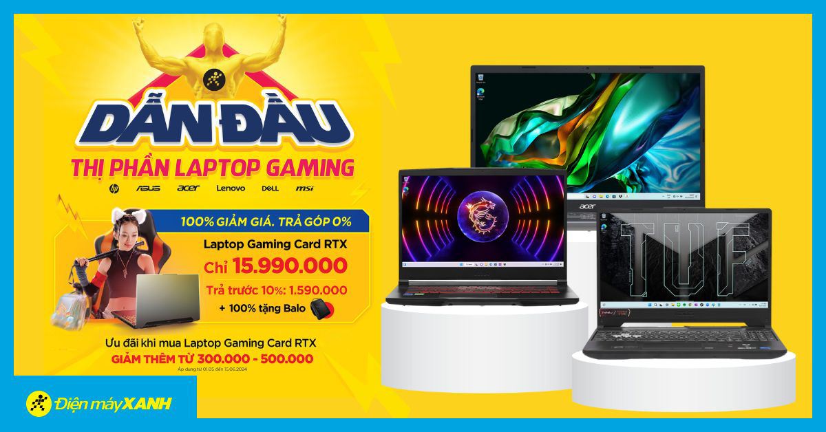 Còn 3 ngày để sắm Laptop Gaming giá cực tốt với ưu đãi đặc quyền dành cho Laptop Gaming Card RTX