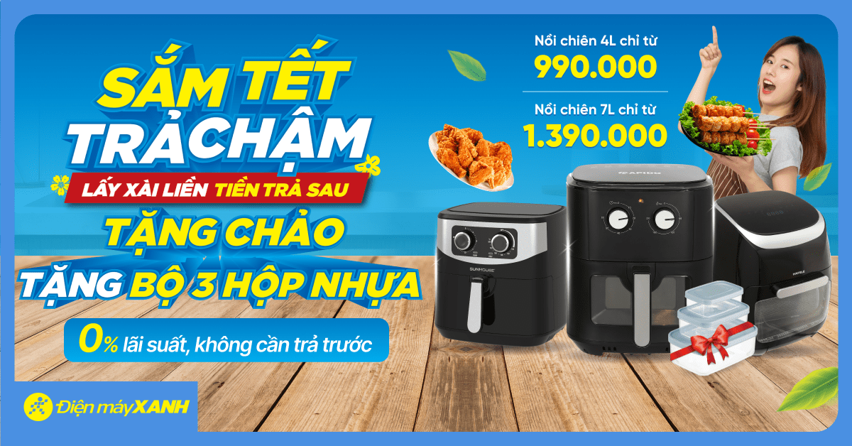 Mua nồi chiên không dầu, rinh ngay bộ 3 hộp nhựa xịn sò trị giá 100K